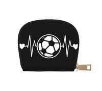 EdWal I Love Soccer - Tarjetero unisex con estampado de fútbol para hombres y mujeres, tarjetero de piel, delgado, White, Talla única