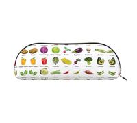 EdWal Introducción de varios bolsos de maquillaje con estampado de verduras, estuche para lápices, elegante estuche para lápices para mujeres, bolsa de cosméticos de viaje, Gold, Talla única, Neceser