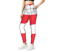 EdWal Leggings de cintura alta con estampado de bandera indonesia con bolsillos para mujer, pantalones de yoga elásticos transpirables para correr, Negro, 4XL