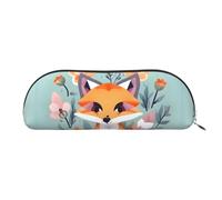 EdWal Lindo zorro animal estampado floral bolsa de maquillaje lápiz lápiz lápiz bolsa elegante para mujeres, bolsa de cosméticos de viaje, Plata, One size, Neceser