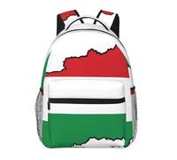EdWal Mochila de senderismo con estampado de mapa de la bandera de Hungría, mochila para laptop para hombres y mujeres, mochila impermeable fácil de limpiar, bolsa de viaje