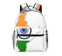 EdWal Mochila de senderismo con estampado de mapa de la India, mochila para laptop para hombres y mujeres, impermeable, fácil de limpiar, bolsa de viaje