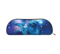 EdWal Olphins in Space - Bolsa de maquillaje con estampado, elegante estuche para mujer, bolsa de maquillaje para viajes, Gold 1, One size, Neceser