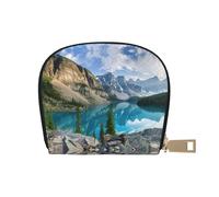 EdWal Rocky Mountains - Tarjetero unisex para tarjetas de crédito para hombres y mujeres, tarjetero de piel, delgado, White, Talla única