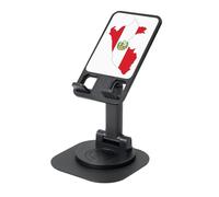 EdWal Soporte plegable ajustable para teléfono móvil con impresión de mapa de la bandera de Perú, soporte giratorio de 360 grados para escritorio, artículos esenciales de viaje
