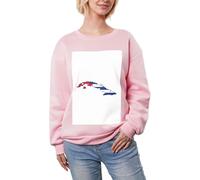 EdWal Sudaderas cálidas de manga larga con estampado de mapa de la bandera cubana, para mujer, con forro polar de gran tamaño, trajes de moda para otoño, rosa, XS
