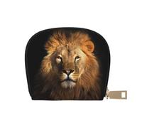 EdWal Tarjetero unisex con estampado de león africano para hombres y mujeres, tarjetero de piel, delgado, White, Talla única