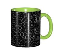 EdWal Tazas de té con estampado de química y ciencia abstracta con asa, taza de cerámica para té y café, regalo para mujeres, aptas para microondas