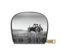 EdWal Tractor Agriculture Tranquil - Tarjetero unisex para tarjetas de crédito para hombres y mujeres, tarjetero de piel, delgado, White, Talla única