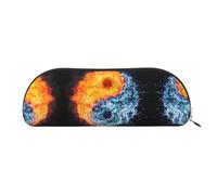 EdWal Yin Yang Fire - Estuche de maquillaje con estampado de agua, estuche para lápices, elegante estuche para lápices para mujer, bolsa de cosméticos de viaje, Gold, Talla única, Neceser