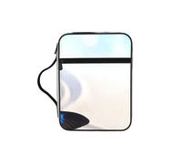 EdWal Zen Design - Estuche de cosméticos con estampado de mariposas y asa resistente, para tablet, pequeña bolsa de herramientas para libros