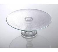 Edwanex Plato grande de cristal para tartas de boda, fiesta, 33,5 cm de diámetro