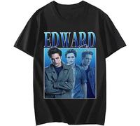 Edward Cullen - Camiseta de algodón Hold On Tight Twilight Saga Robert Pattinson - Camiseta para hombre, Negro , M