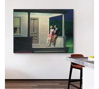 Edward Hopper - Obra clásica de arte: Chica leyendo en verano, paisaje, póster, impresiones en lienzo, pintura, arte de pared, imágenes para decoración del hogar (70 x 110 cm/sin marco)