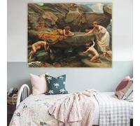 Edward John Poynter «Las maravillas de las profundidades: un idilio» - Lienzo impreso, pintura al óleo, póster, imagen para decoración de pared del hogar (70 x 100 cm, sin marco)