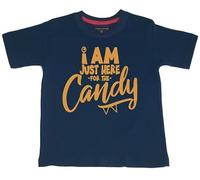 Edward Sinclair I Am Just Here for The Candy | Black Print Camiseta, Azul Marino, 9-11 años Unisex niños