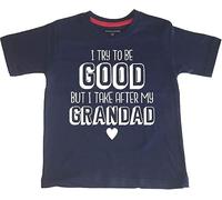Edward Sinclair 'I Try to Be Good but I Take After My Grandad' playera para niños Azul azul marino 2-3 Años