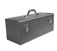 Edward Tools Caja de herramientas de metal de 17 pulgadas - Caja de herramientas portátil resistente con bandeja organizadora y asa - Cierres de metal sólido - Acabado resistente a los arañazos