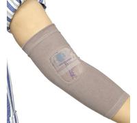 EDWERD Cubierta de línea PICC con ventana de malla - Manga de brazo para brazo superior o inferior, junta antideslizante de silicona, cómodo IV y protector fundido, 1 PC (Brown-S)