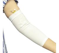 EDWERD Protector de manga para brazo PICC Line - Funda transpirable para el cuidado de enfermería, se adapta a circunferencia de brazo de 9 a 14 pulgadas (blanco, 2 piezas)