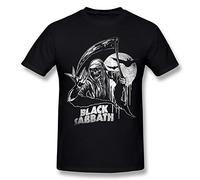 Edwina Erin Men's Black Sabbath 2016 World Tour Concert Skull Poster Black T Shirt Medium