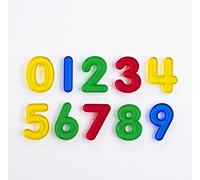 EDX Education 75116 Translucent Plastic Numbers, Pack of 10, Translucent Colours