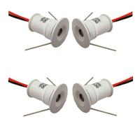 EDXTNKQC Cuatro Mini Focos Regulables De 1W, Focos LED Empotrables De Bajo Voltaje DC 12V, Luces Empotradas Para Vitrinas/mostradores De Interior(Warm White,30 degrees)