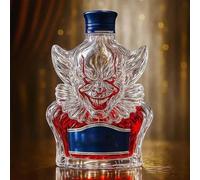 EDXTNKQC Decantador Whisky - Arte Escultura, Decantador De Whisky De 300 Ml con Forma De Payaso, Adorno De Botella De Vidrio De Payaso De Halloween, Apto para Uso Doméstico Y En Bares(E)