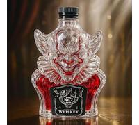 EDXTNKQC Decantador Whisky - Arte Escultura, Decantador De Whisky De 300 Ml con Forma De Payaso, Adorno De Botella De Vidrio De Payaso De Halloween, Apto para Uso Doméstico Y En Bares(F)