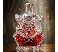 EDXTNKQC Decantador Whisky - Arte Escultura, Decantador De Whisky De 300 Ml con Forma De Payaso, Adorno De Botella De Vidrio De Payaso De Halloween, Apto para Uso Doméstico Y En Bares(A)
