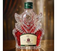 EDXTNKQC Decantador Whisky - Arte Escultura, Decantador De Whisky De 300 Ml con Forma De Payaso, Adorno De Botella De Vidrio De Payaso De Halloween, Apto para Uso Doméstico Y En Bares(C)