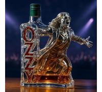 EDXTNKQC Decantador Whisky - Arte Escultura, Escultura De Decantador De Whisky De 300 Ml Estilo Banda De Rock, Divertida Decoración para Dispensador De Vino, Botella De Vidrio con Tapa Hermética