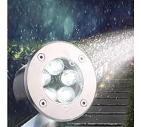 EDXTNKQC Luces De Fuentes Subacuáticas - Foco Piscina, Luz de paisaje enterrada resistente al agua IP68, foco redondo de acero inoxidable, Iluminación de paisaje de 12 V(Purple,6W)