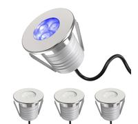 EDXTNKQC Luces Led Exterior Suelo - Foco De Bajo Voltaje De 3 W, Foco De Piscina Regulable Y Resistente Al Agua IP68, Adecuado Para Iluminación Subacuática, De Paisajes Y De Carreteras(Blue)