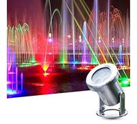 EDXTNKQC Luces Led Exterior Suelo - Foco Subacuático De Bajo Voltaje De 12/24 V, Foco De Acero Inoxidable Resistente Al Agua IP68, Adecuado Para Uso Subacuático Y En Parques(White Light,3W(24V))