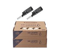 EDZARD 100 velas de té (8 horas) blanco, sin perfume, con 2 mecheros de varilla mini - Nightlights, velitas, lamparillas