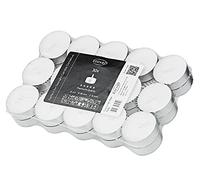 EDZARD 30 candelitas blancas, taza de aluminio, diámetro 39 mm, sin fragancia, tiempo de combustión 4 horas, velas de té