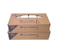 EDZARD 32 velas de té maxi de 54 mm de diámetro, color blanco, funda de plástico transparente transparente sin aroma, tiempo de combustión de 10 horas