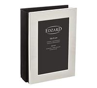 EDZARD Álbum de fotos Lugano para 80 fotos 10 x 15 cm, plateado, protegido contra el deslustre