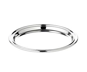 EDZARD Bandeja redonda para servir con forma de tubo, chapada en plata, diámetro de 17 cm