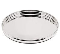 EDZARD Bandeja Segovia chapado en plata pesada, redondo, diámetro 36 cm