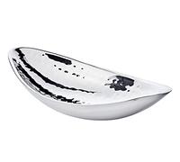 EDZARD Bol Halifax, acero inoxidable pulido a espejo, martillado, longitud 27 cm