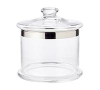 EDZARD Caja de Dulces Erik, Altura 16 cm, Cristal soplado con Borde de Platino, Lata de Galletas, tazón de Caramelos