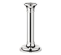 EDZARD candelero Fiona, Base Redonda, Plateada, protegida contra el deslustre, para Velas de Palo, Altura 18 cm