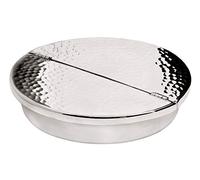 EDZARD Cenicero plegable Madras, plateado pesado, martillado, ø 10 cm