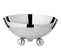 EDZARD Centro de mesa Chicago (Ø 19,5 cm, H 9 cm), sobre 3 pies de bola | acero inoxidable pulido espejo, fuente para servir, cuenco decorativo, decoración de mesa y de salón