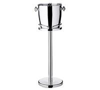 EDZARD Champanera Geneva (H 85 cm, Ø 23 cm), acero inoxidable, con soporte y asas, para 1 botella - enfriador de vino, enfriador de botellas, cubitera