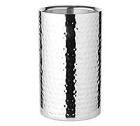 EDZARD Refrigerador de botellas Nebraska, martillado, acero inoxidable, muy polido, doble pared, altura 20 cm, diámetro 12 cm