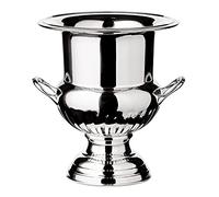 EDZARD Champanera Queen Anne (H 26 cm, Ø 23 cm), plateado grueso, con asas, para 1 botella - enfriador de champán, enfriador de cava, enfriador de vino, accesorio de bar