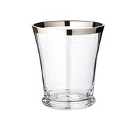 EDZARD Champanera Reuben (H 22 cm, Ø 19,5 cm), cristal soplado a mano con borde de platino, para 1 botella - enfriador de botellas, enfriador de champán